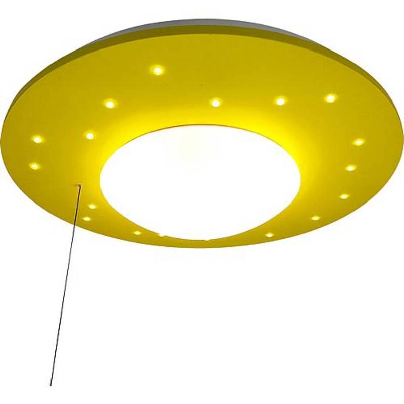 Niermann Deckenleuchte Starlight Deckenlampe mit Sternenhimmel Beleuchtung gelb - 4036239070084