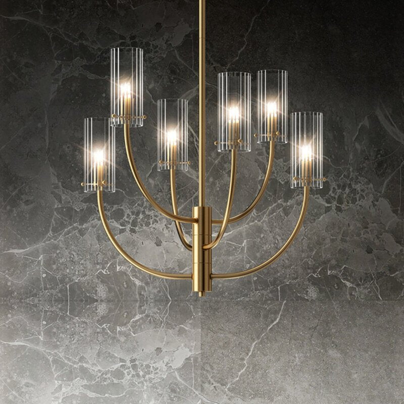 Maytoni Arco Hängeleuchte Hängeleuchte Lampe Kronleuchter 6-flmg. G9 messing kla - 4251110034065