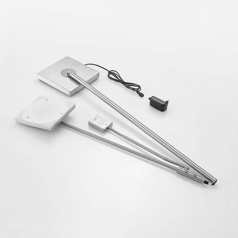 Lindby Sumani LED-Stehleuchte Stehlampe Standleuchte Standlampe eckig nickel - 4251096587081