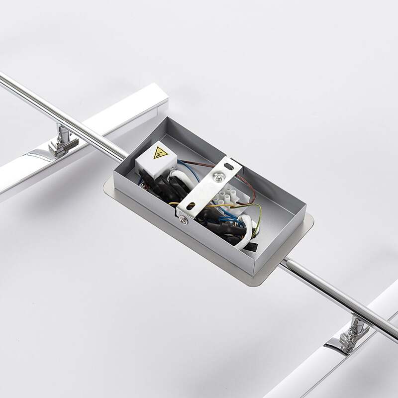 Lindby Deckenleuchte Pilou LED dimmbar 6-flg chrom Lampe Leuchte 192,5x25cm - 4251096546897