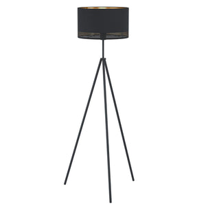 B-Ware EGLO Stehleuchte Esteperra Stehlampe Standleuchte Leuchte Dreibein schwarz/gold
