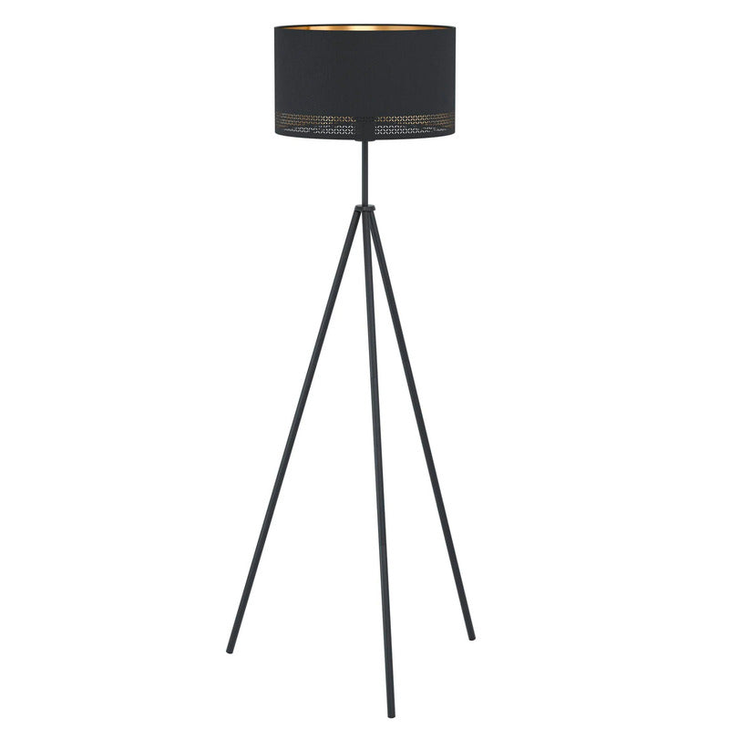 EGLO Stehleuchte Esteperra Stehlampe Standleuchte Leuchte Dreibein schwarz/gold - 9002759992798