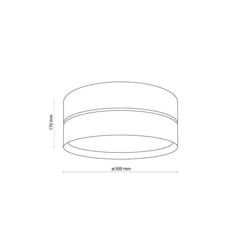 Deckenleuchte Nicol Lampe Schwarz Holzoptik E27 LED 4-flammig Ø 50 cm Leuchte - 5901780548001