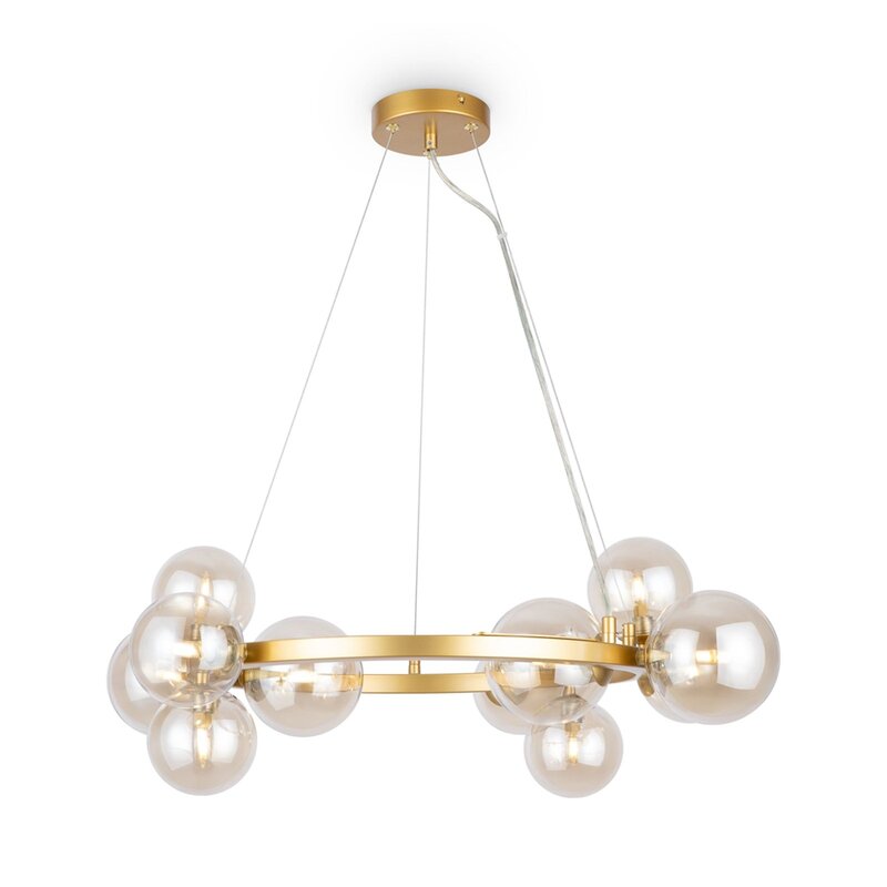 Maytoni Hängeleuchte Pendelleuchte Dallas goldfarben amber 11-flammig Lampe G9 - 4099776029328