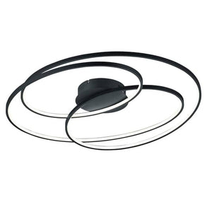 B-Ware Trio Lighting LED-Deckenlampe Gale Deckenlampe Deckenlicht 80 cm schwarz matt884