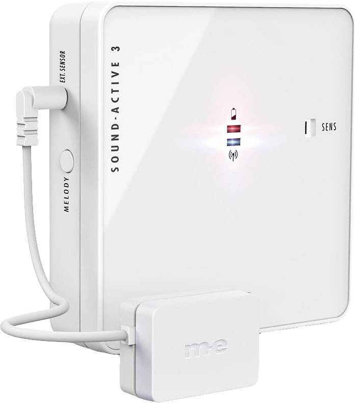 m-e modern-electronics Funkklingel Funk Klingel Sender beleuchtet Geräusch-aktiv - 4250109133192