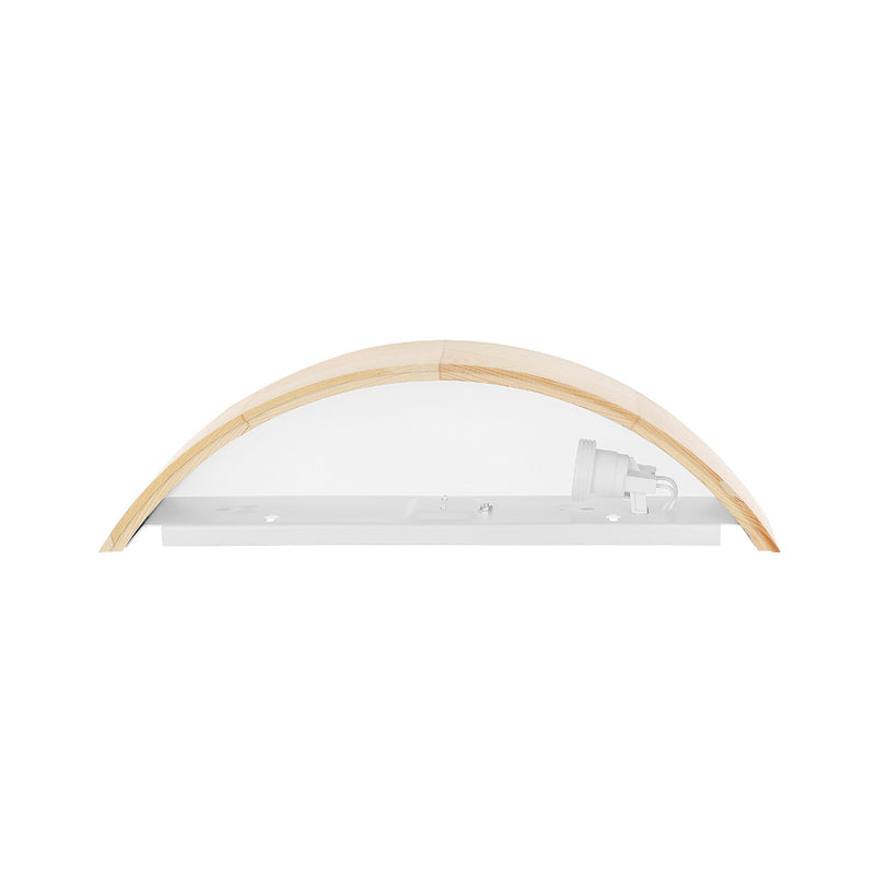 Wandleuchte Cleo D1DR410 LED Wandlampe Holz dimmbar E27 41cm lang weiß natur - 5907623600202
