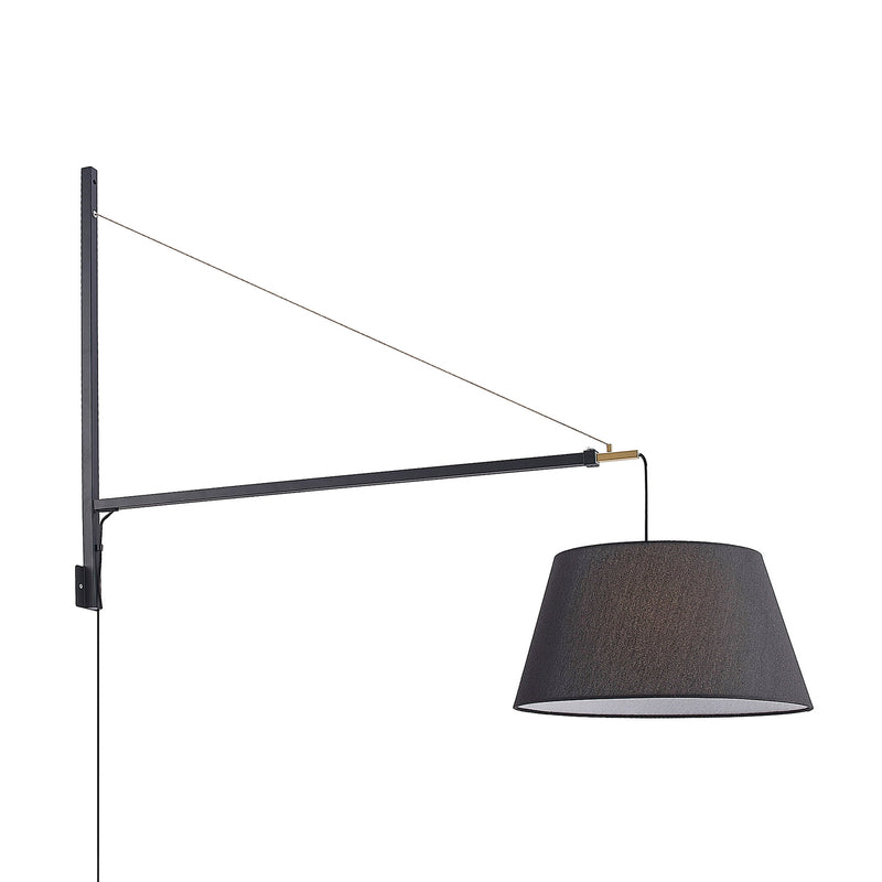 Lucande Wandleuchte Beleza LED Wandlampe ausziehbar schwarz gold 150cm Höhe - 4251911710243