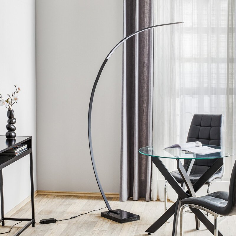 Trio Lighting LED-Bogen-Stehleuchte Stehlampe Lampe Leuchte Bangkok schwarz m97 - 4017807467390