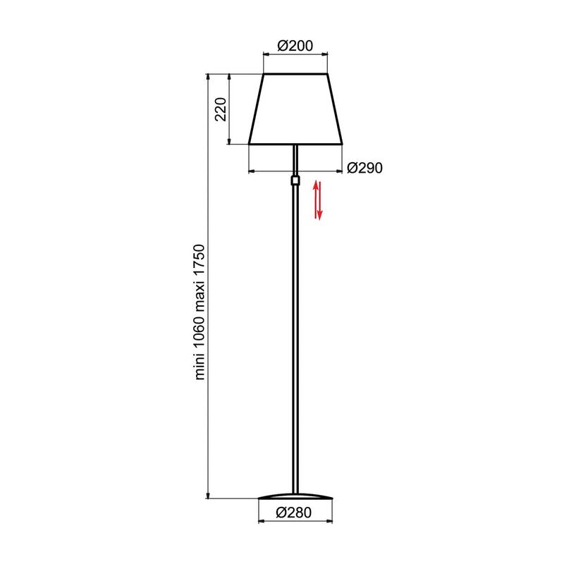 Aluminor Stehlampe Stehleuchte Store weiß Schalter Stahl Textil LED SIEHE TEXT - 3131130359533
