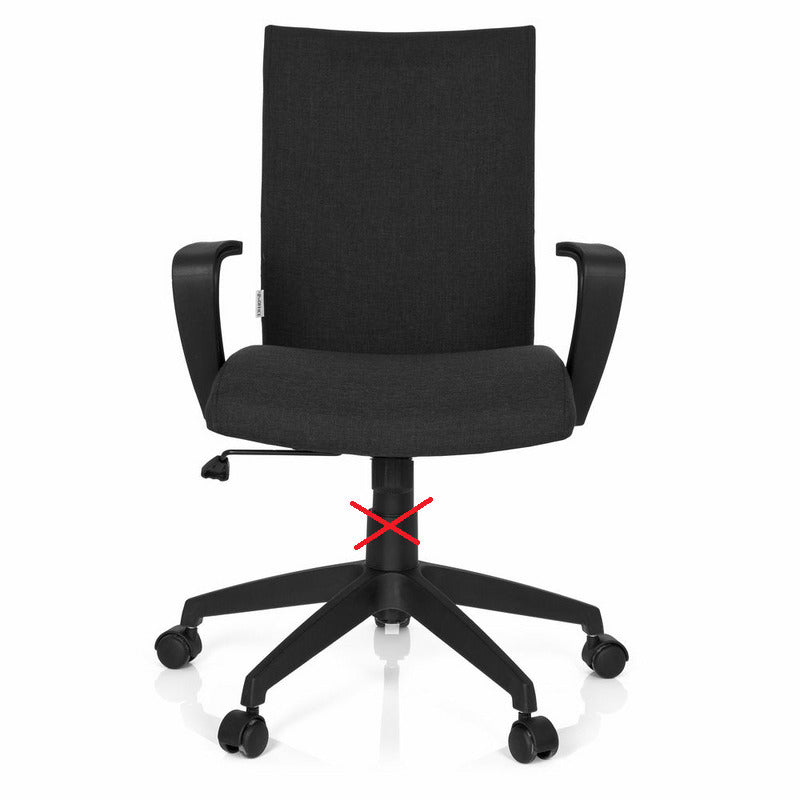 hjh OFFICE Bürostuhl SOFT Stoff schwarz Drehstuhl Office-Drehstuhl Stuhl Büro    - 4251084638931