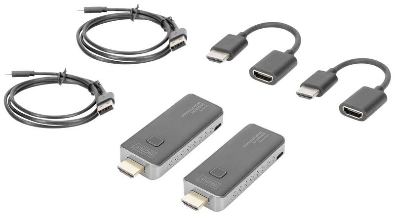 DIGITUS HDMI ExtenderSet Wireless Video Audio Schwarz 50m Plug Play USB - 4016032478744