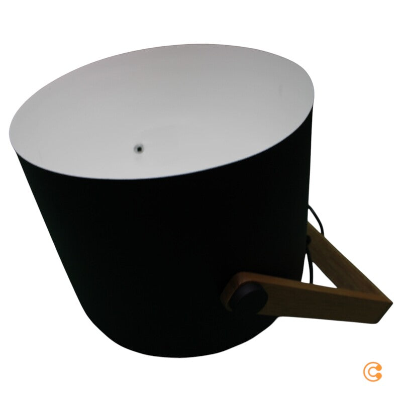 JUST LIGHT Pendelleuchte Hängelampe Cup schwarz holz 35cm Metall Holz IP20 - 4043689988463