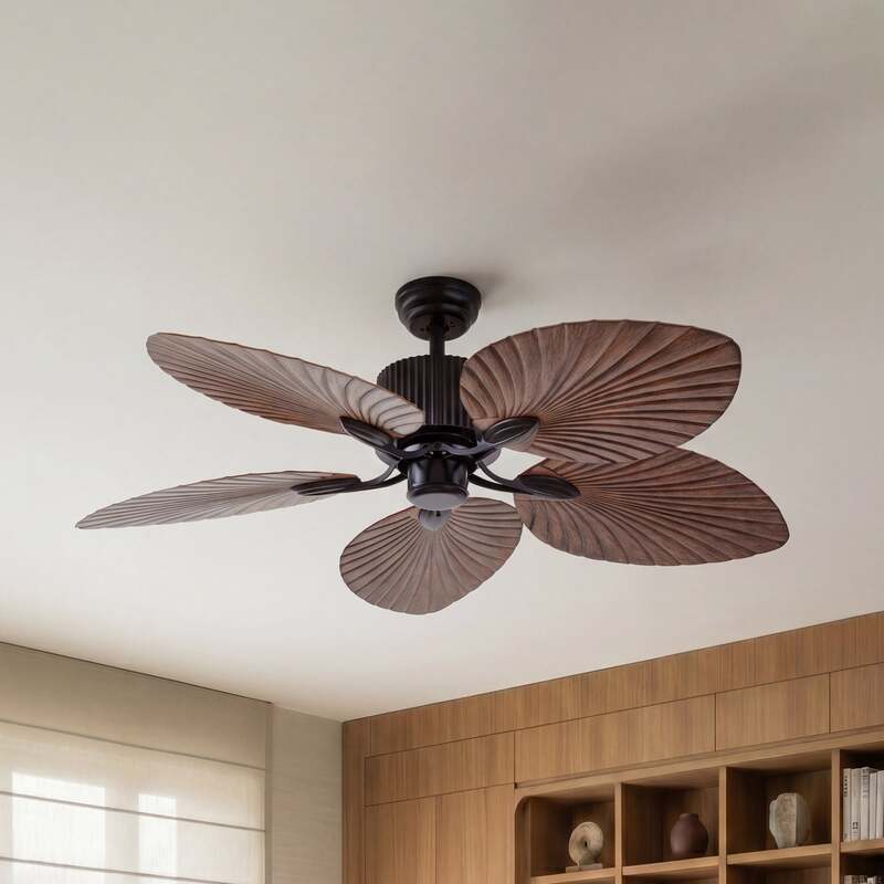Lucande Deckenventilator Silvaris Ø132cm Holzoptik DC leise mit Fernbedienung - 4255830910777
