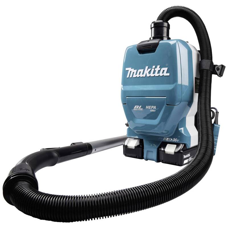 Makita Akku-Rucksackstaubsauger 2x18V akkubetrieben Staubsauger 70dB türkis - 88381870016