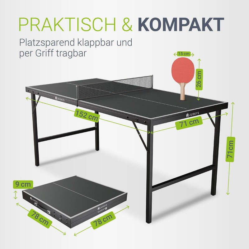 Mini Tischtennisplatte Flexi Tischtennisplatte klappbar tragbar inkl. Netz - 4262437182452