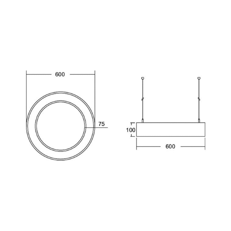 BRUMBERG Biro Circle Ring Leuchte Lampe 40W Ø 60 cm on off weiß 830 - 4251433960867