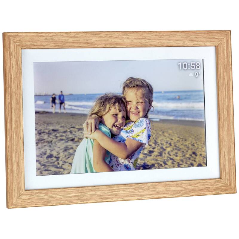 TFA FRAMEO Digitaler WiFi-Bilderrahmen 10.1 Zoll 1280x800 32GB Braun Weiß - 4009816041395