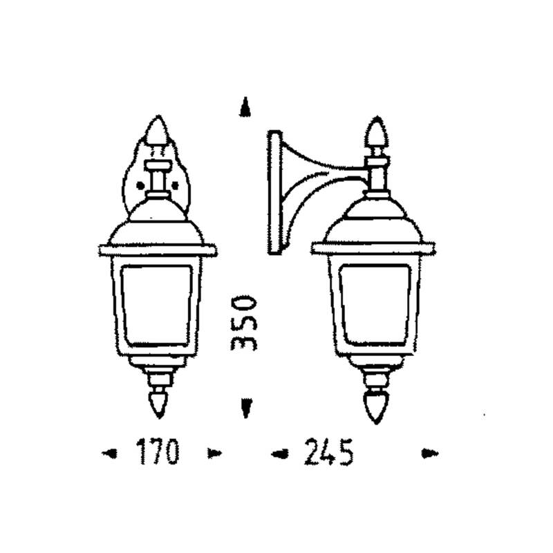 Albert Leuchten Außenwandleuchte Landhaus 719 Gartenleuchte Lampe weiß IP44 35cm - 4007235818123