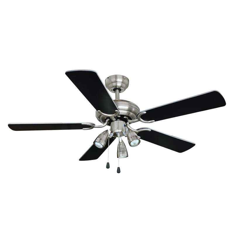 Lindby Deckenventilator Anariki leise Ventilator mit Licht silber Ø 108,5 cm - 4251911744675