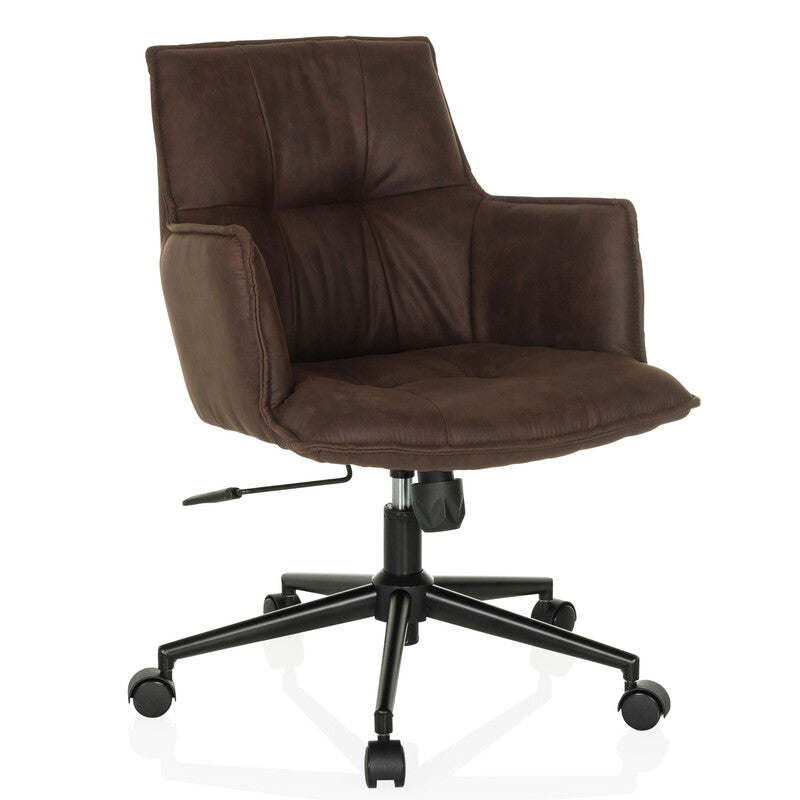 hjh LIVING SOLAO LIFE Home Office Stuhl dunkelbraun Vintage Drehstuhl - 4064323038832