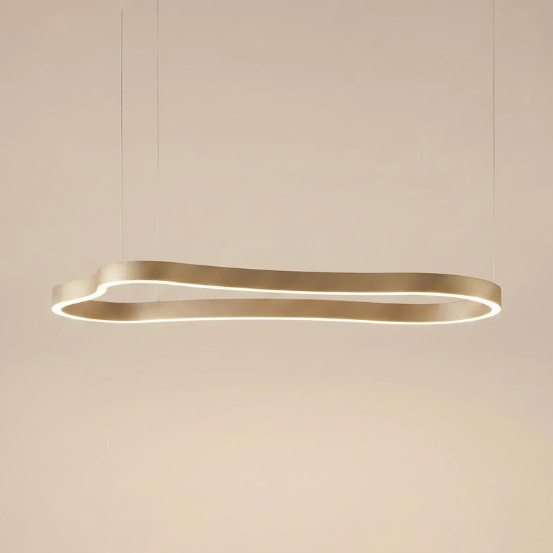 Lucande Hängeleuchte Vikali LED Pendelleuchte dimmbar gold 90x45cm CCT 2460lm - 4255830918155