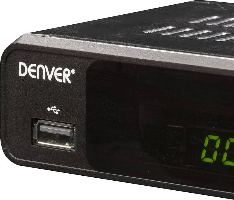 Denver DVBS-206HD HD SAT Receiver Front USB Empfang TV Multimedia Fernbedienung - 5706751051180