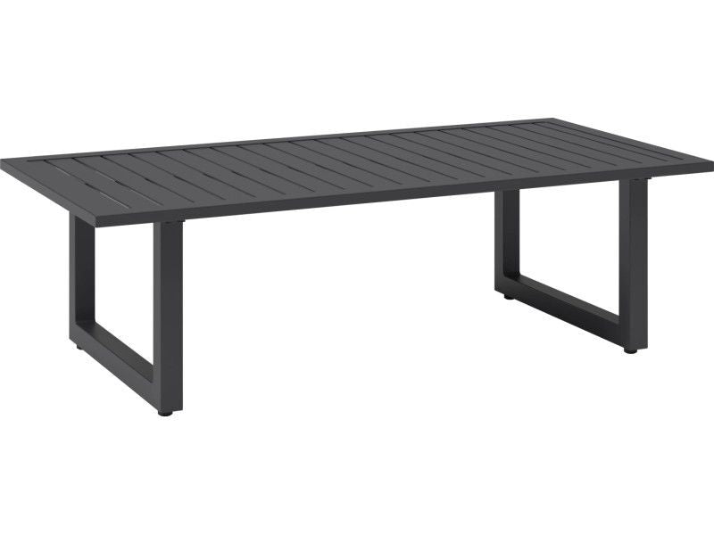 Lounge-Gruppe Springtown 4-teilig Gartenmöbel Aluminium Schwarz-Dunkelgrau Tisch - 4007873338632