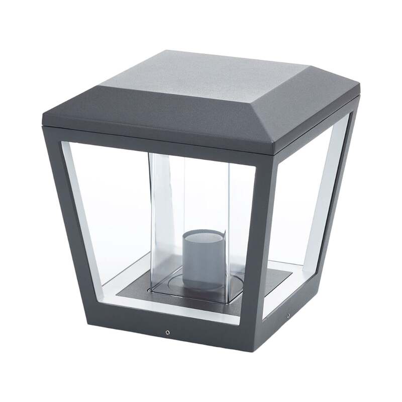 Lucande Sockelleuchte Sockellampe Lampe Leuchte Außenlampe Dunia klarer Schirm - 4251096553895
