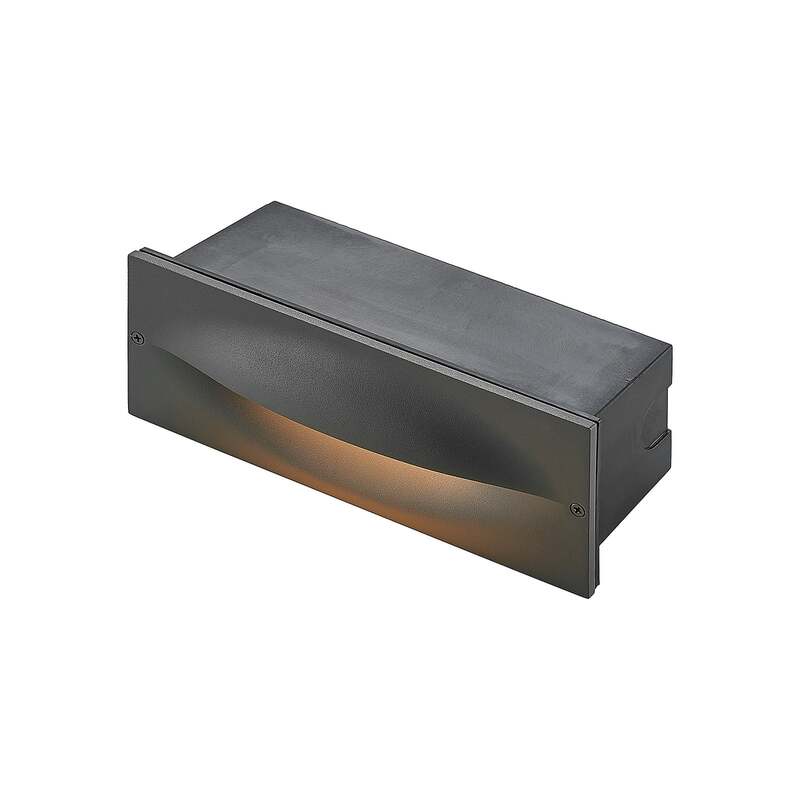 Lucande LED Wandeinbauleuchte Zandro anthrazit Gartenleuchte IP65 25cm 11W - 4251096583328