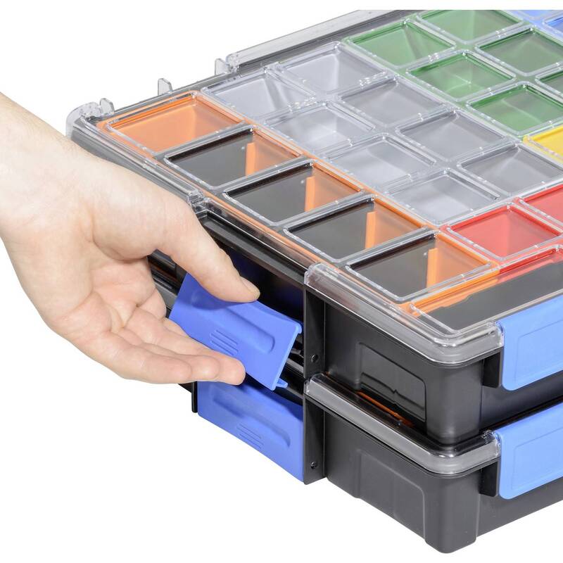 Allit Sortimentskoffer EuroPlus Pro K44/21 Werkzeugkoffer 21 Fächer schwarz - 4005187542400
