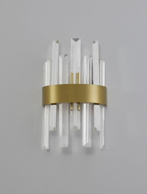 Nova Luce Wandleuchte Wandlampe CROWN Satin G9 LED dimmbar 30 cm Kristallglas - 5212017433961