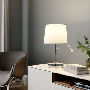B-Ware Lindby Tischleuchte Benjiro LED Leselampe Lampe mit Flexarm weiß 52cm hoch