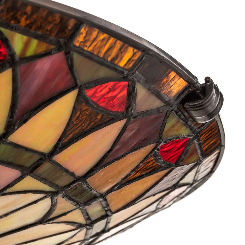 Elstead Deckenleuchte Tiffany-Design West End Lampe Leuchte bronze Ø42cm bunt - 5024005270119