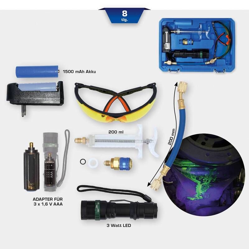 Brilliant Tools BT611020 UV-Lecksuch-Taschenlampen-Satz Taschenlampe Set 8 tlg. - 4042146813409