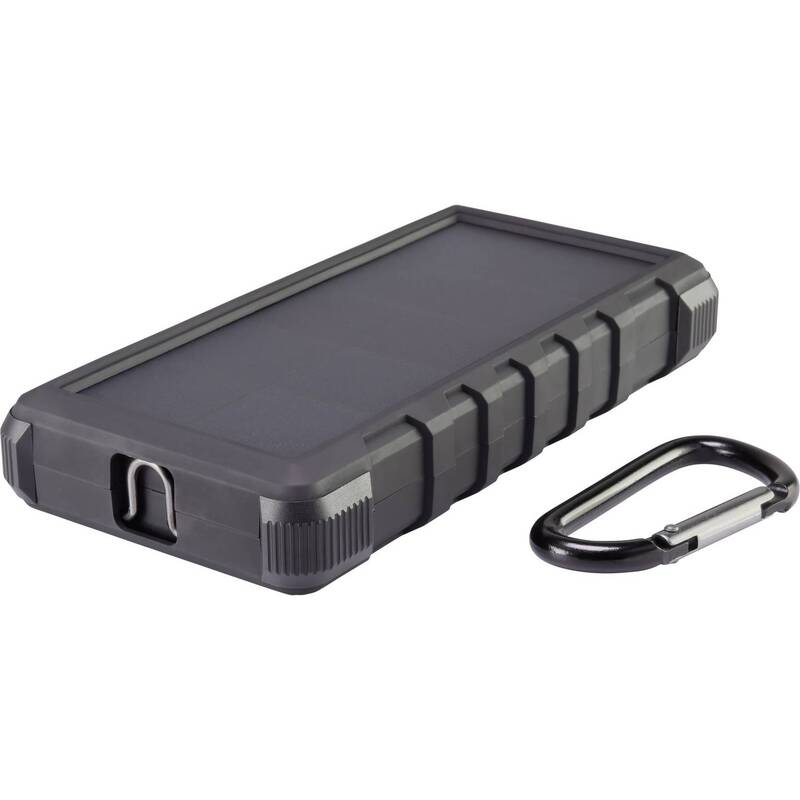 Voltcraft Solar-Powerbank 24000 mAh Akku Ladegerät USB schwarz 3 Ausgänge 6000 - 4053199521562