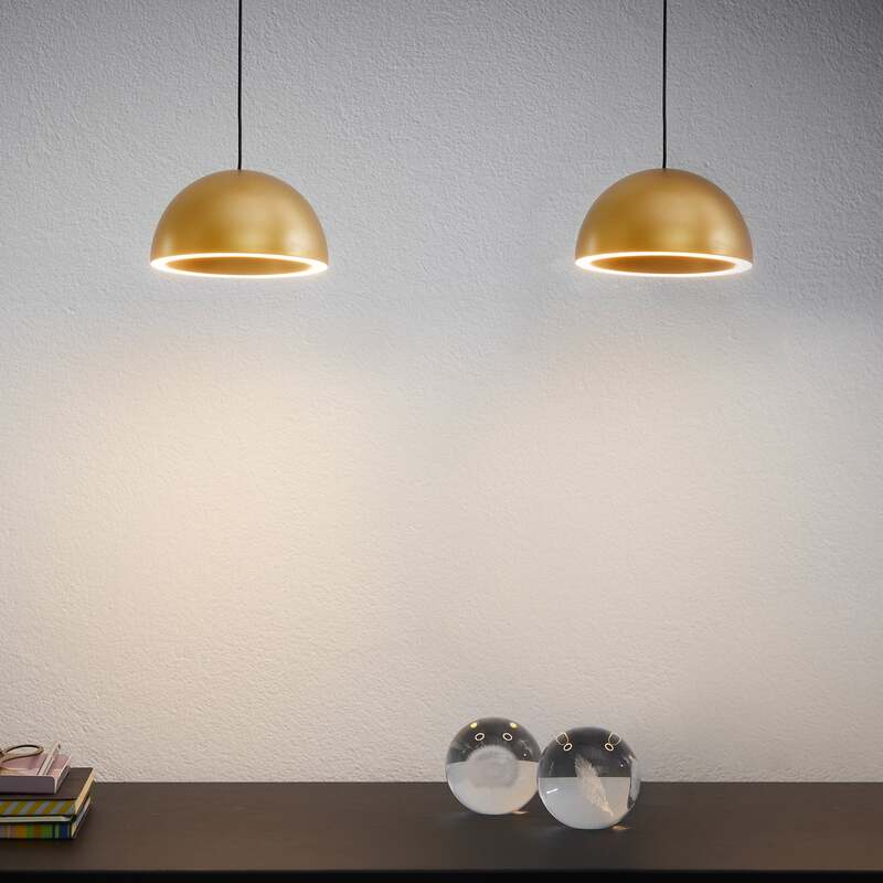 LOOM DESIGN Hängelampe Pendelleuchte Curve LED gold Aluminium Lampe Ø 14 cm - 5712802226360
