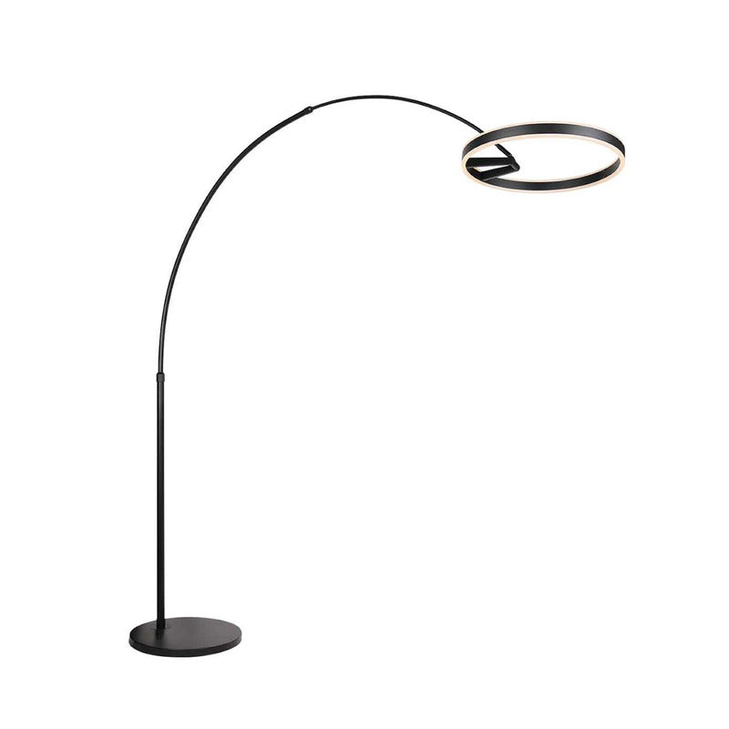 Steinhauer Bogenleuchte Stehlampe LED Ringlux schwarz Metall Dimmer CCT - 10050301