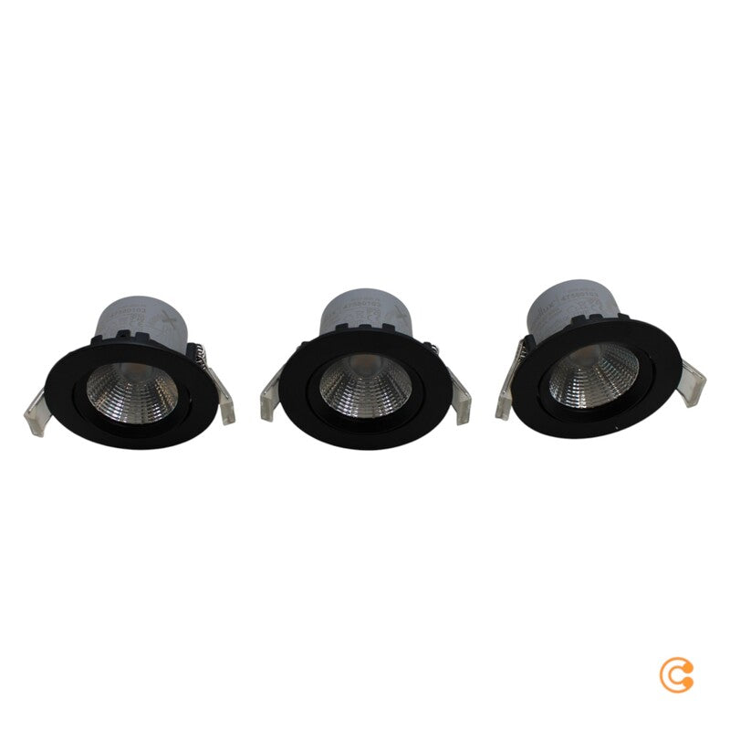 Nordlux LED-Deckeneinbauspot Freemont Deckenlampe Deckenleuchte 3er Set schwarz - 5701581415881