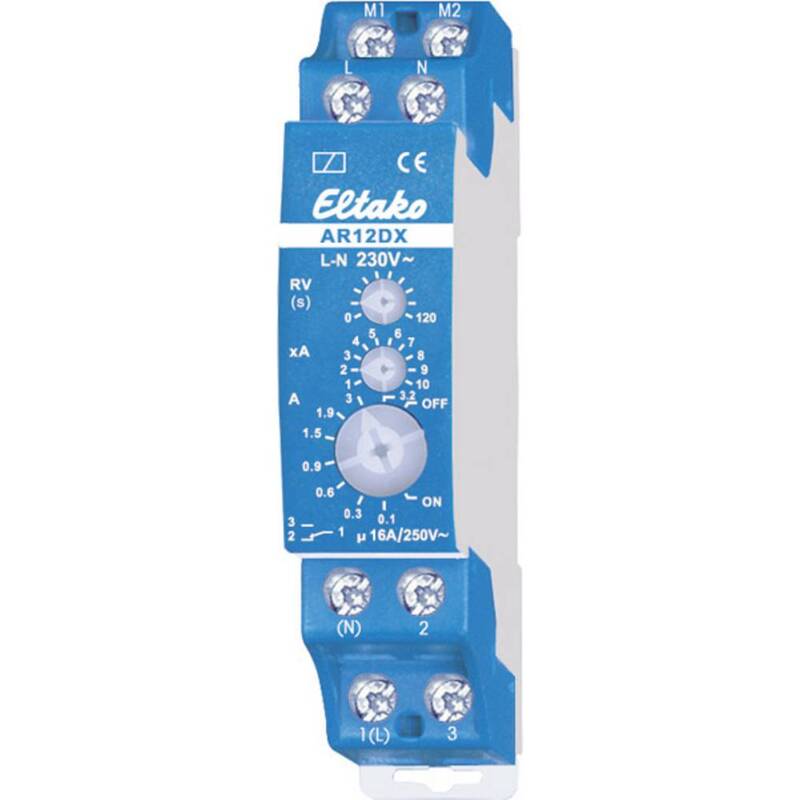 Eltako AR12DX-230V Zeitrelais Multifunktional 230V Zeitbereich 0-120s 1 Wechsler - 4010312205426