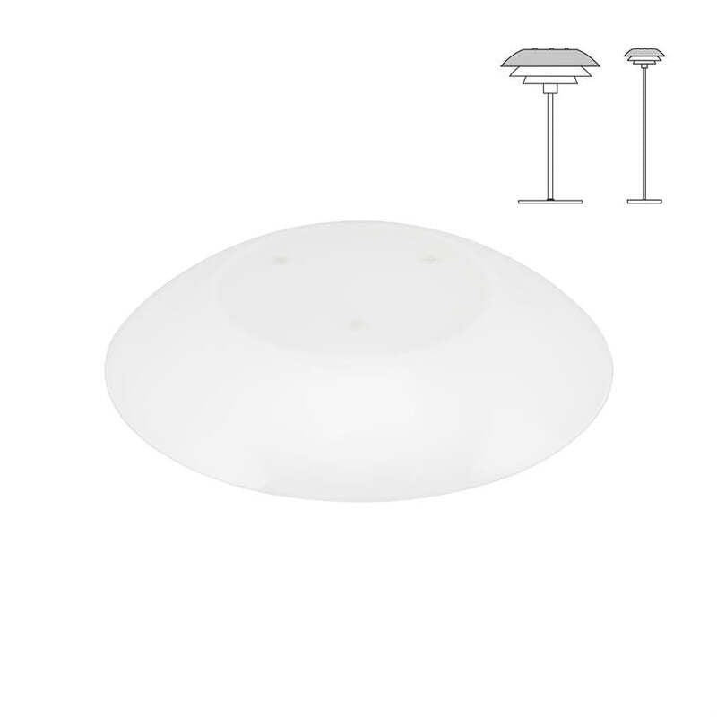 Dyberg Larsen DL31 Ersatz-Lampenschirm Glasdachscheibe Schirm Opal Ersatzglas - 5704709080664