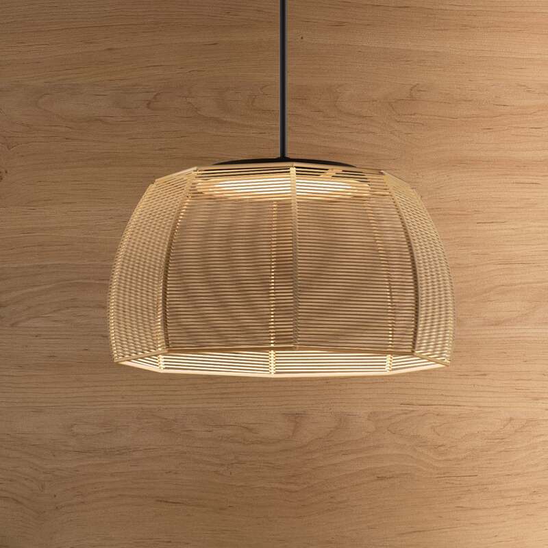 Bover Pendelleuchte Hängeleuchte LED Tanit Baumwolle Beige Ø 43 cm Leuchte - 8435493737379