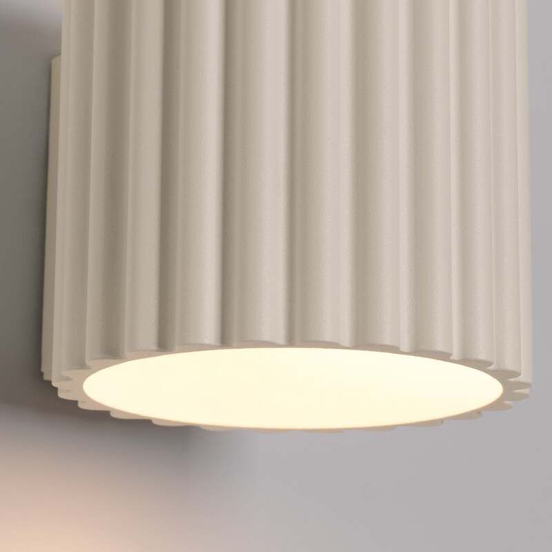 RIBLA Wandleuchte Wandlampe Leuchte beige Aluminium G9 10 cm Made in Europe - 5907073081071