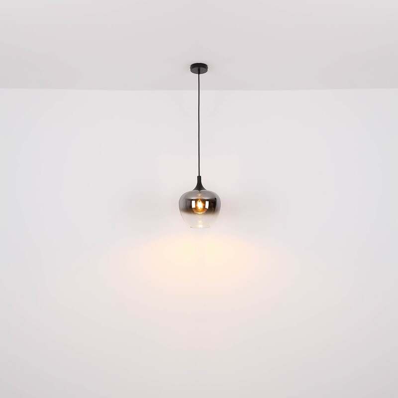 Hängelampe Maxy 100 cm rauchgrau 4-flg E27 dimmbar Globo Glas - 9007371432400