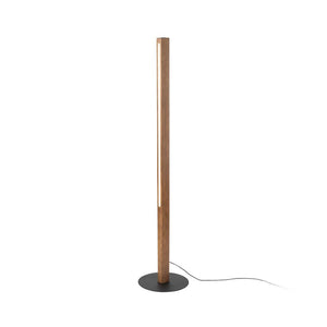 B-Ware LED Holzstehleuchte Teo Standlampe LED Leuchte walnuss 120 cm Touchdimmer