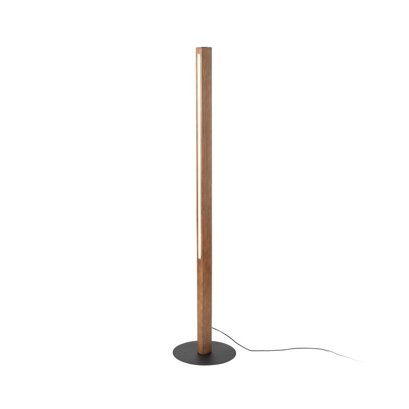 LED Holzstehleuchte Teo Standlampe LED Leuchte walnuss 120 cm Touchdimmer - 5901780514105