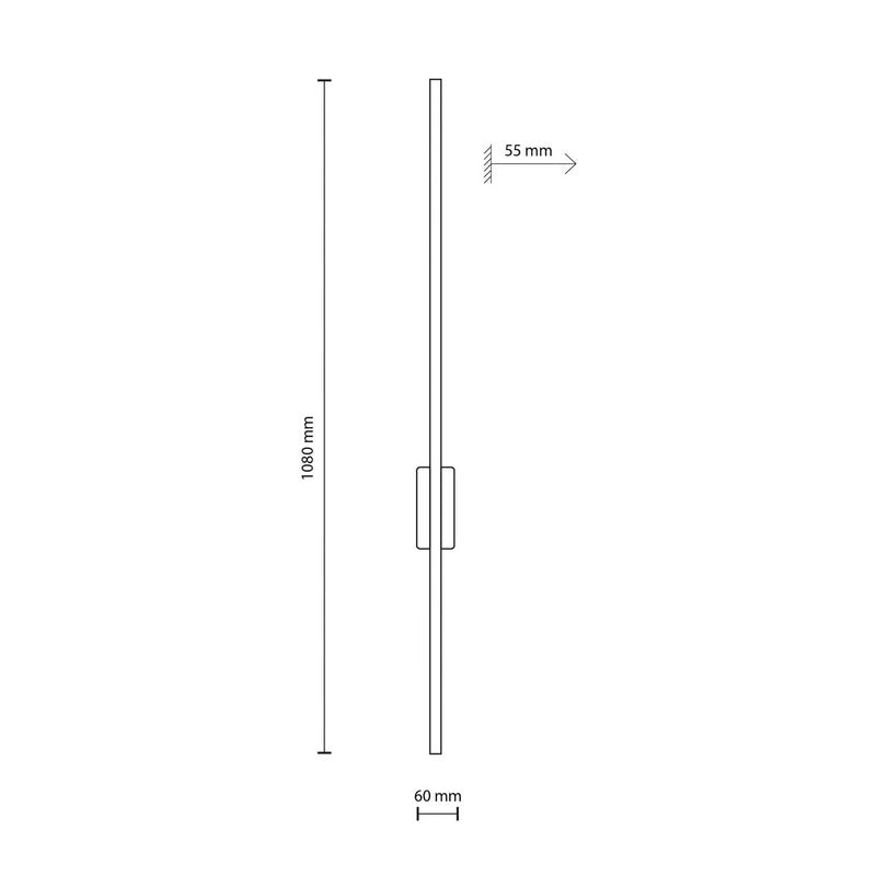 TK Lighting Wandleuchte Wandlampe LED Flash Metall schwarz Leuchte Wandbeleuchtu - 5901780566272