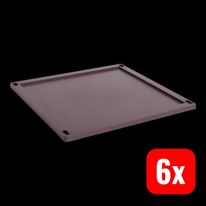 HAY Colour Crate Square Deckel L bordeaux 43x43cm aus recycled PP - 5710441420538