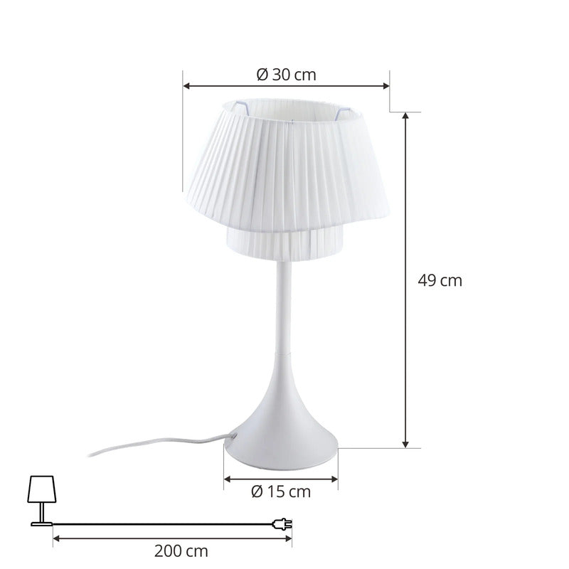 Lindby Tischleuchte Eryndor LED Lampe Leuchte Tischlampe weiß Ø30cm 51,6cm - 4251911777789