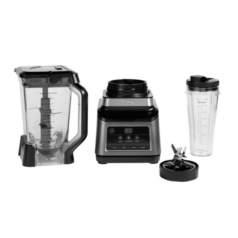 Ninja Standmixer Mixer 1200W 2,1 L AUTO-IQ Schwarz Grau Küchenhelfer 3 Stufen - 0622356235020